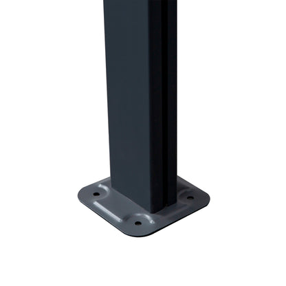 Outsunny 16.5' x 10' Hardtop Pergola with UV-Blocking Transparent Roof, Aluminum Frame, Gray - 84C-182V02LG