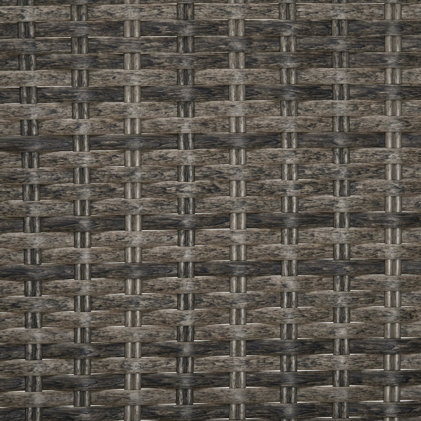 Outsunny 3 Pieces Patio Bistro Set with Glass Coffee Table and Swivel Porch Chairs, Gray - 863-113V00GG