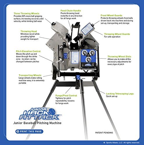 Sports Attack Junior Hack Attack Softball Pitching Machine - 2381-9780-1
