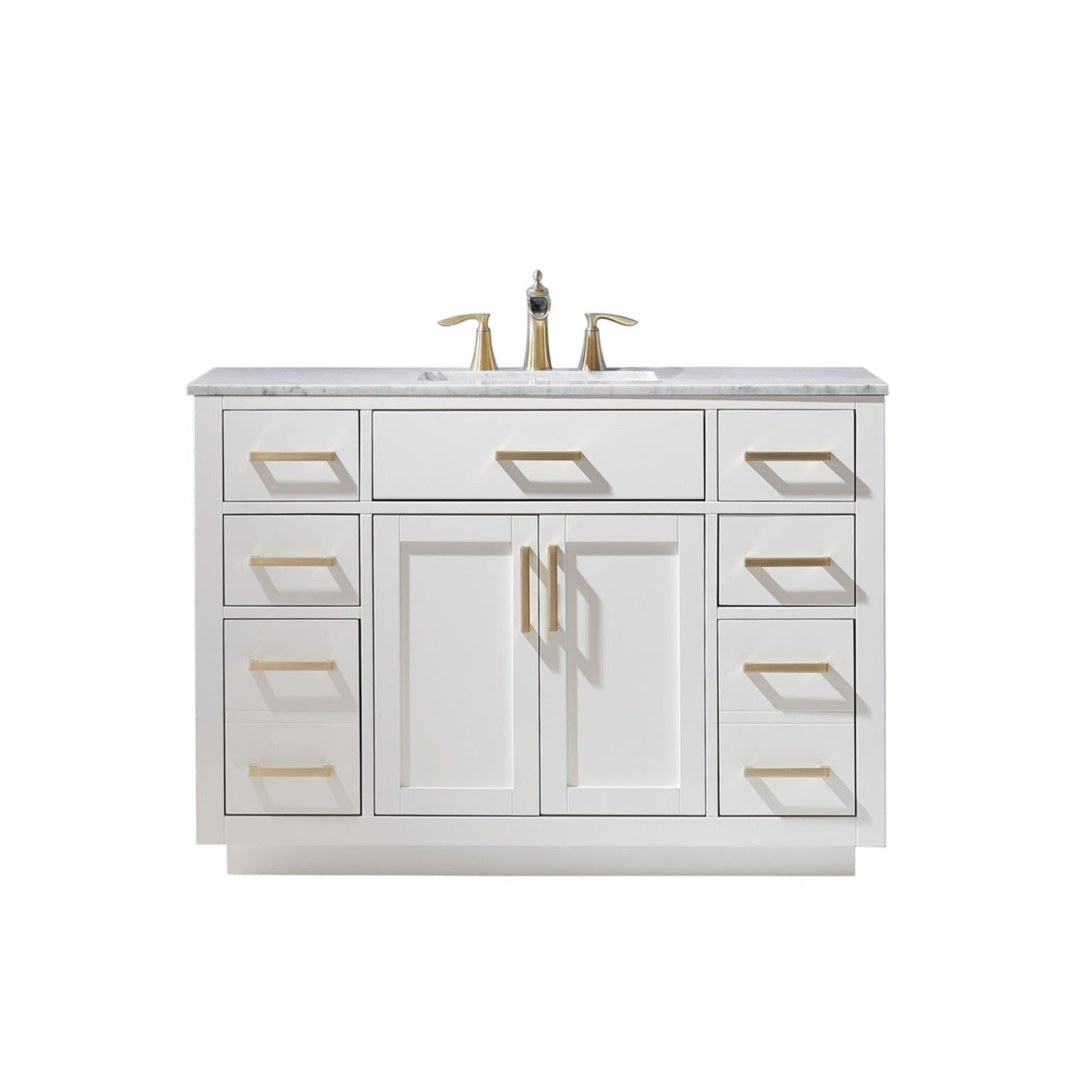 Altair Designs 48" single vanity with top - 531048-WH-CA-NM
