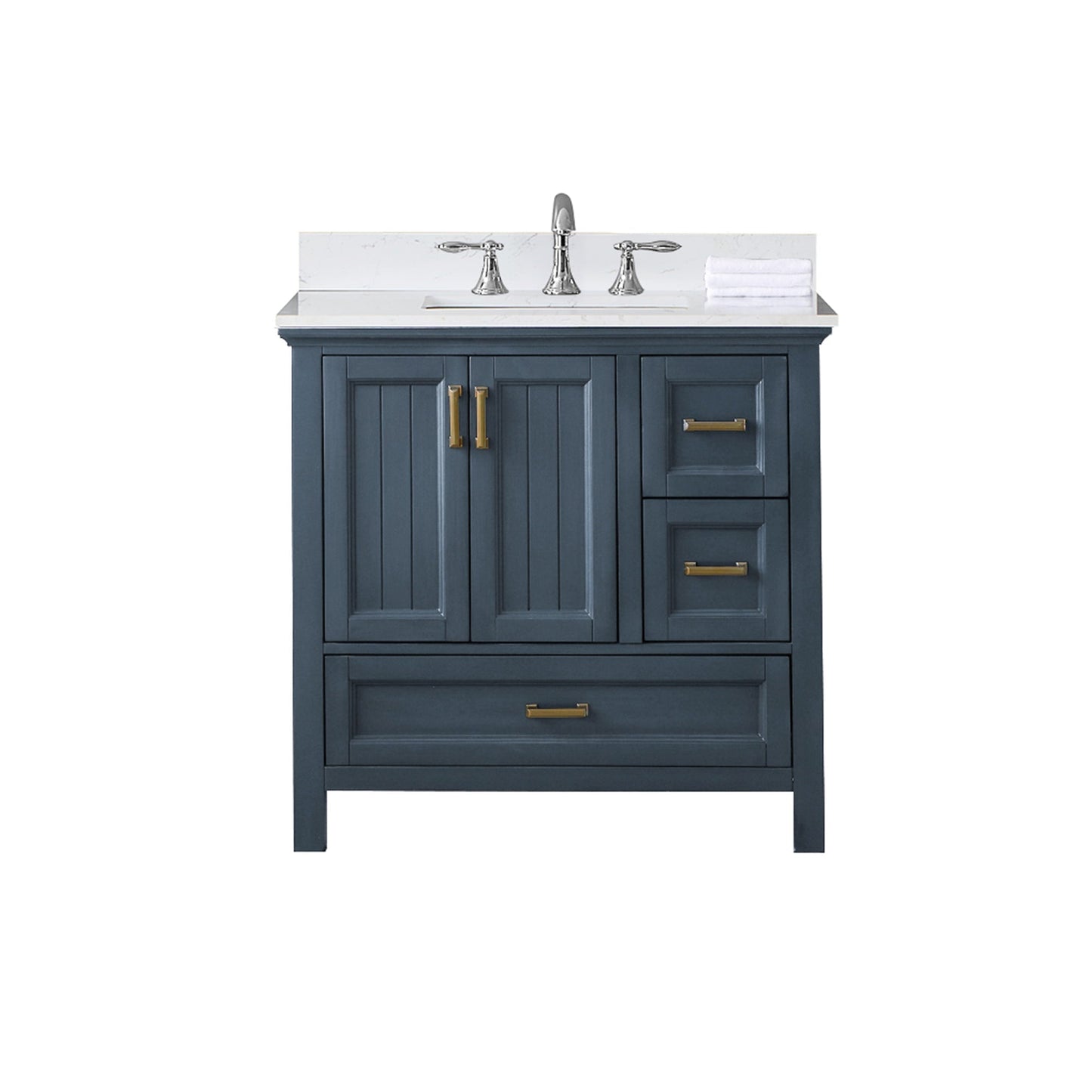 Altair Designs 36" single vanity with top - 538036-WH-CA-NM