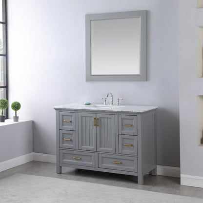 Altair Designs 48" single vanity with top - 538048-WH-CA-NM