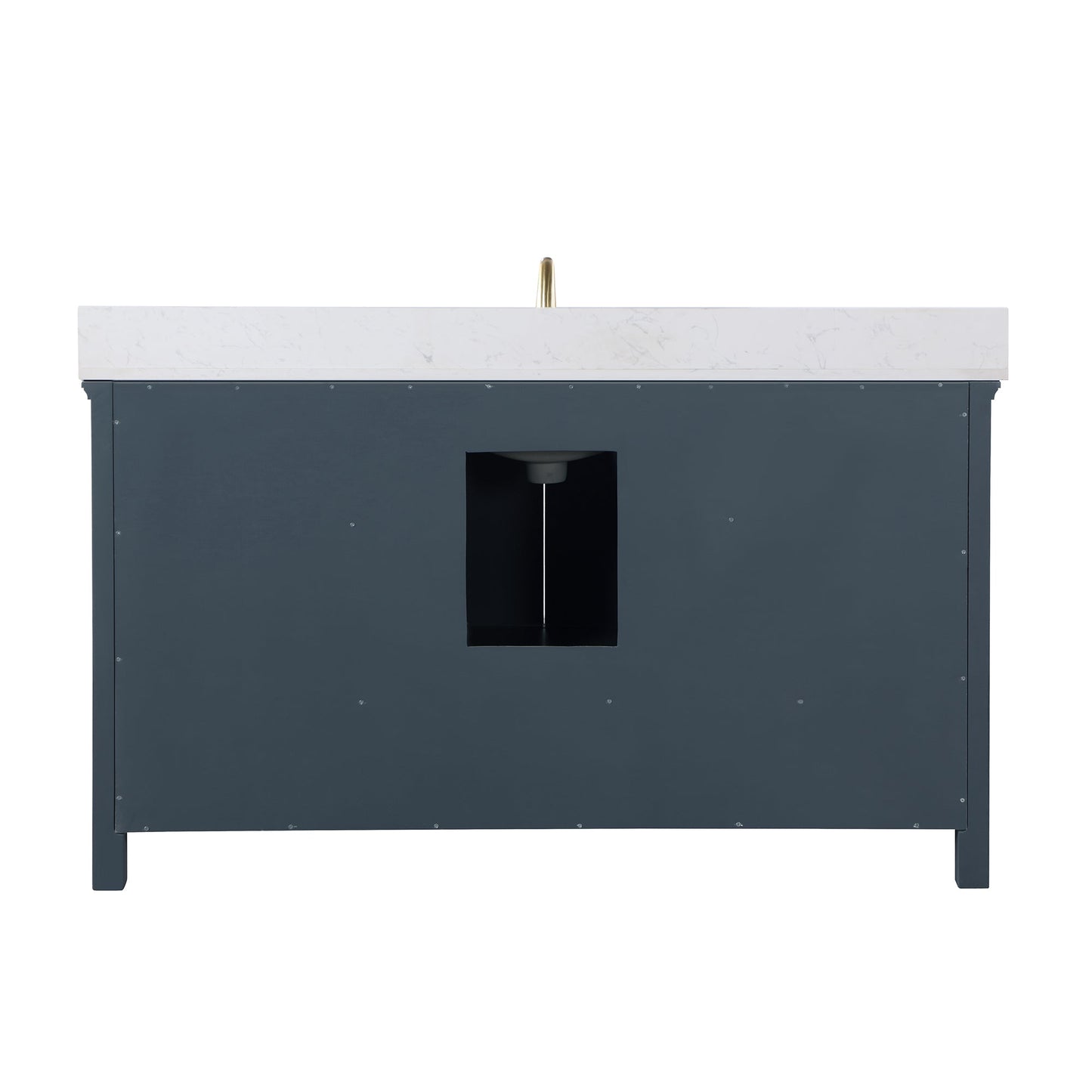 Altair Designs 60" single vanity with top - 538060S-WH-AW-NM