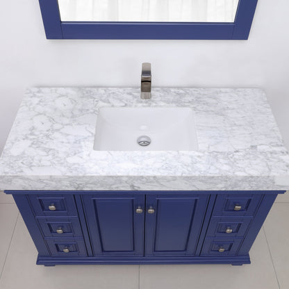 Altair Designs 48" single vanity with top - 539048-WH-CA-NM