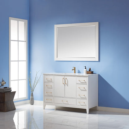 Altair Designs 48" single vanity with top - 541048-WH-CA-NM