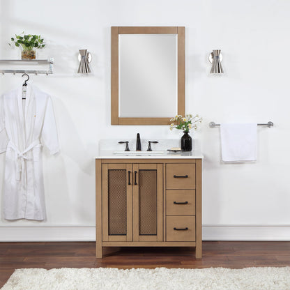 Altair Designs 36" single vanity with top - 542036-GP-AW-NM