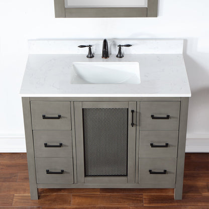 Altair Designs 42" single vanity with top - 542042-GP-AW-NM