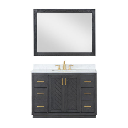 Altair Designs Gazsi 48" single vanity with top - 543048-BN-GW-NM