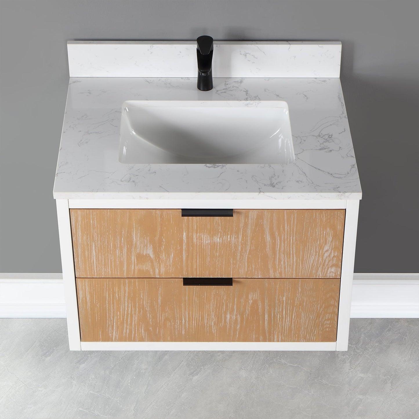 Altair Designs 30" single vanity with top - 547030-WP-AW-NM
