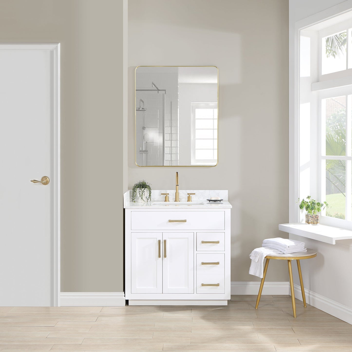 Altair Designs Gavino 36" single vanity with top - 557036-LB-GW-NM Price