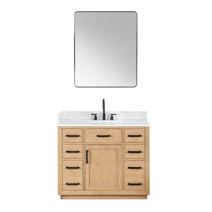 Altair Designs Gavino 42" single vanity with top - 557042-LB-GW-NM