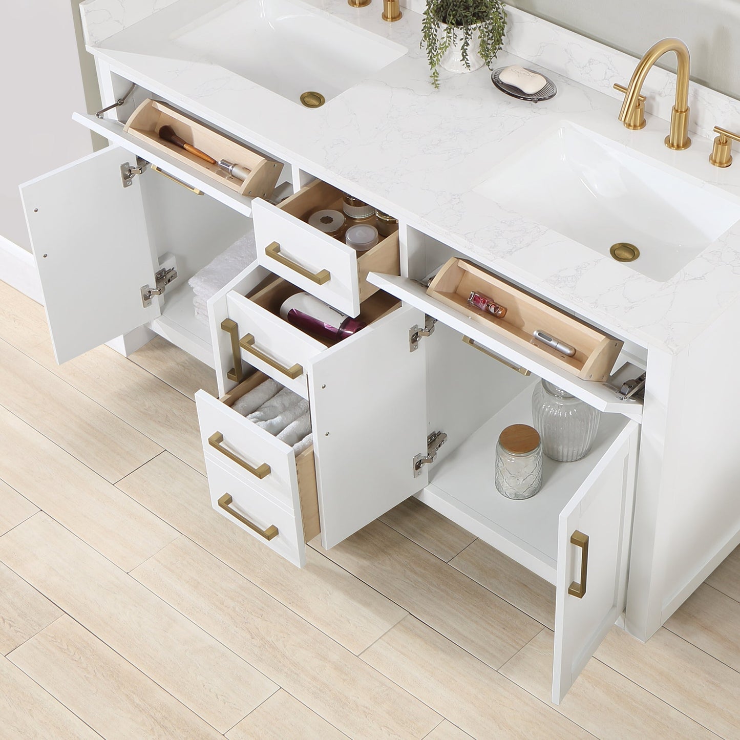 Altair Designs Gavino 60" double vanity with top - 557060-LB-GW-NM Price