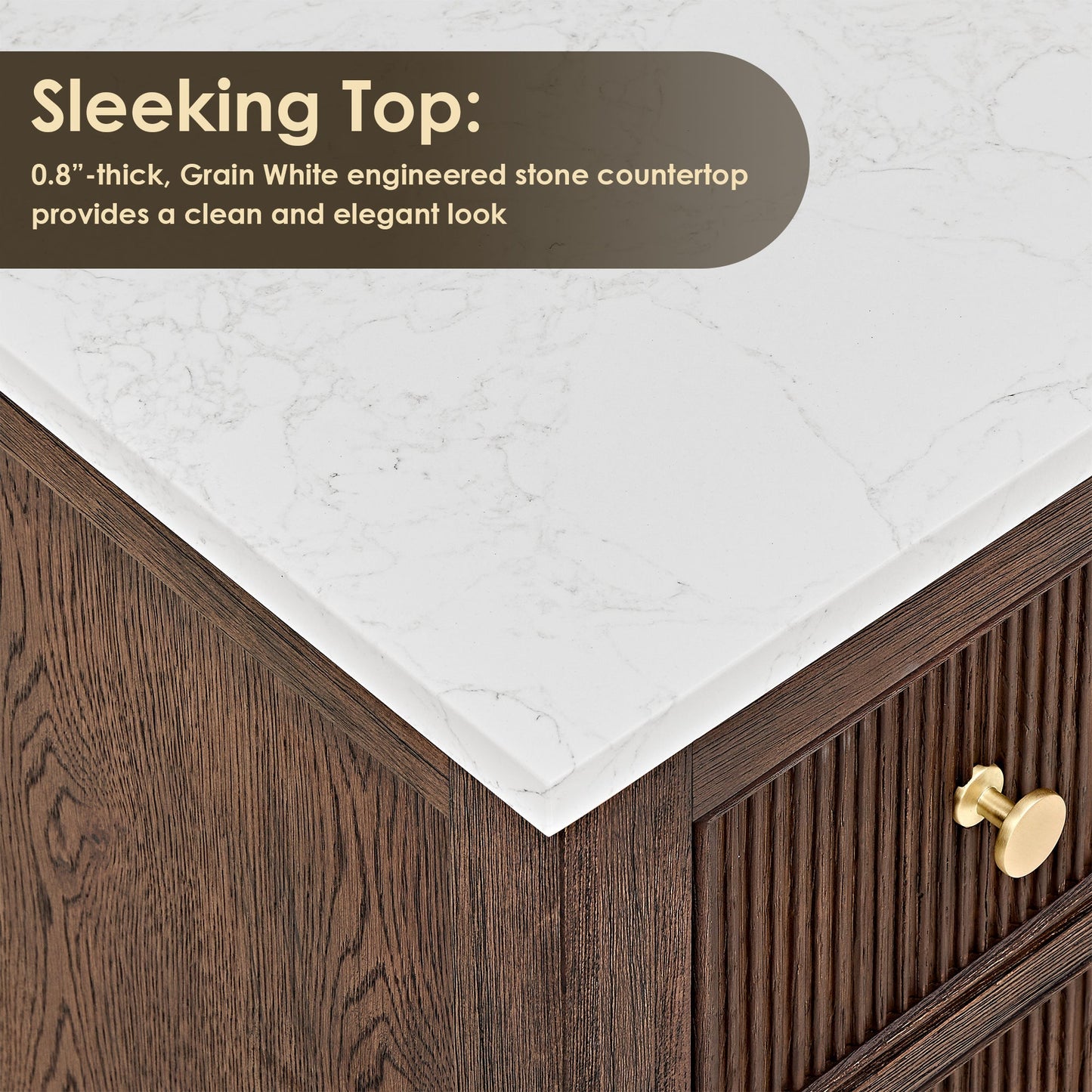 Altair Designs Cerrito 60" single vanity with top - Altair Designs Cecil 36"/48"/60"/72" single/double vanity with top - 590036-WO-GW-NM