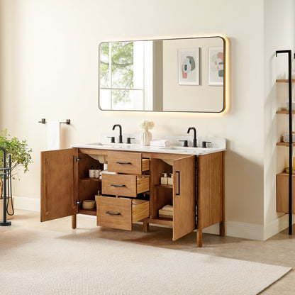 Altair Designs Velora 36"/48"/60"/72" single/double vanity with top - 578036-MB-GW-NM