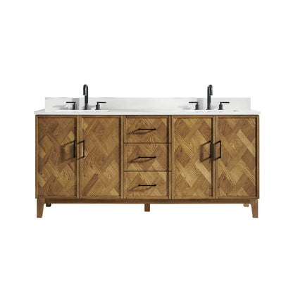 Altair Designs Clara 36"/48"/60"/72" single/double vanity with top - 587036-WB-CTQ-NM