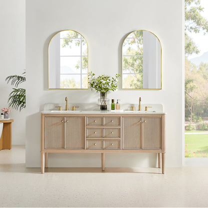 Altair Designs Blaise 48"/54"/60"/72" single/double vanity with top - 593048-LA-GW-NM