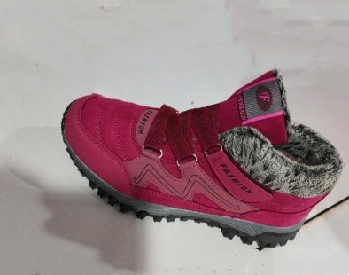 Chaussures d'hiver épaisses et confortables en coton avec velours