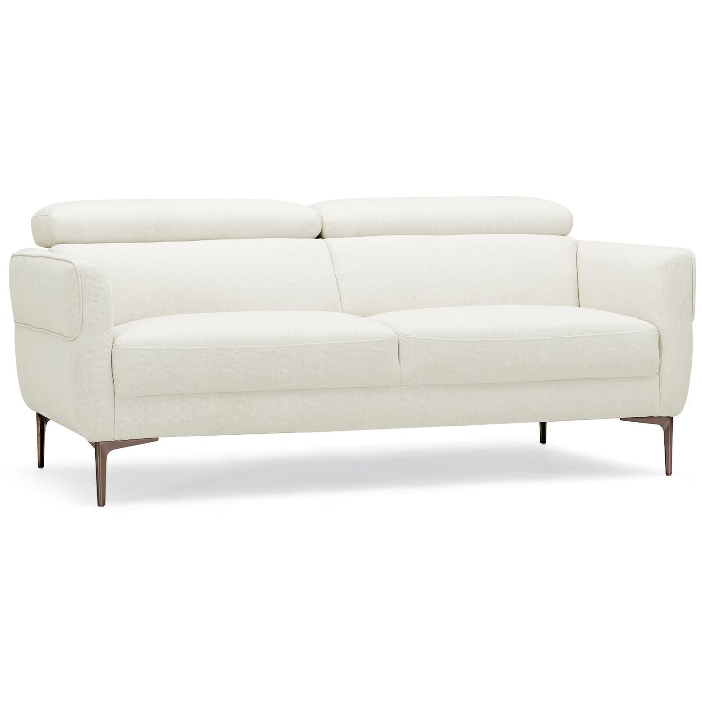 Costway Modern Loveseat Sofa 72.5" with Adjustable Headrest New - HV10184WL-12WH