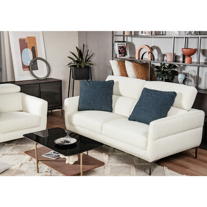 Costway Modern Loveseat Sofa 72.5" with Adjustable Headrest New - HV10184WL-12WH