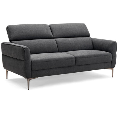 Costway Modern Loveseat Sofa 72.5" with Adjustable Headrest New - HV10184WL-12WH
