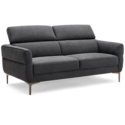 Costway Modern Loveseat Sofa 72.5" with Adjustable Headrest New - HV10184WL-12WH