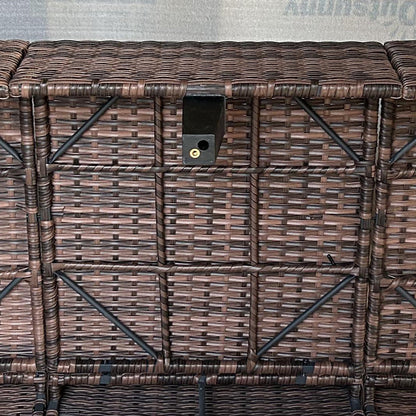 Outsunny 5-Piece PE Rattan Patio Set with 3-Seater Sofa, Armchairs, Footstools & Cushions, Mixed Brown - 860-311V00MB