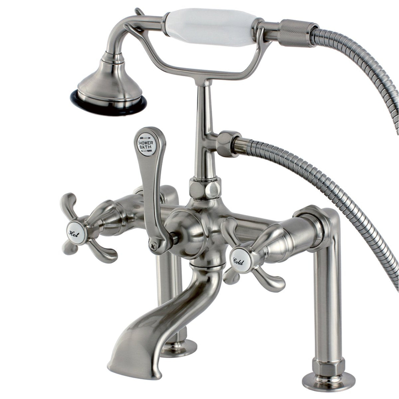 Eden Bath Kingston Brass Aqua Eden AE104T1PKL Duchess Deck Mount Clawfoot Tub Faucet in Polished Chrome - AE104T1PKL