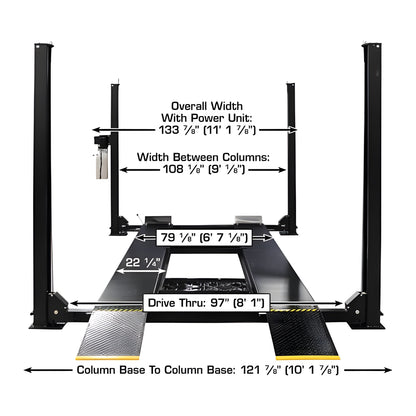 Atlas Apex 9 ALI 9,000 lb 4-Post Lift - ATEAPEX9-FPD