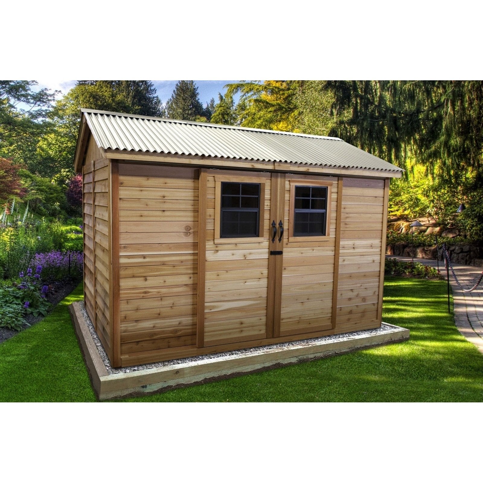 Outdoor Living Today 12'x8' Slider Cabana Garden Shed - CB128-SLIDER