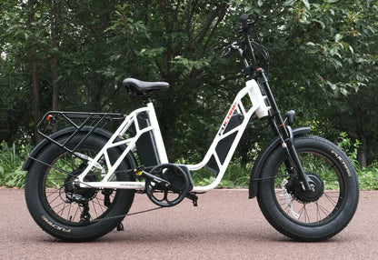 Fucare Gemini Sport Dual Motor Step Thru Ebike - SS-GEMINI-GY7-52T-ULB