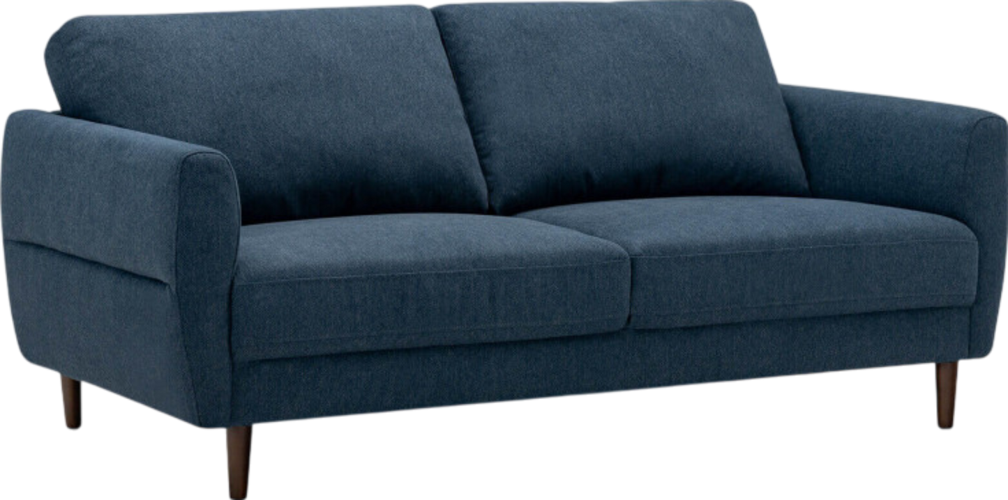 Costway Loveseat Sofa 72" Modern Upholstered Fabric Couch with Solid Wood Frame New -  Navy  HV10186WL-12NY