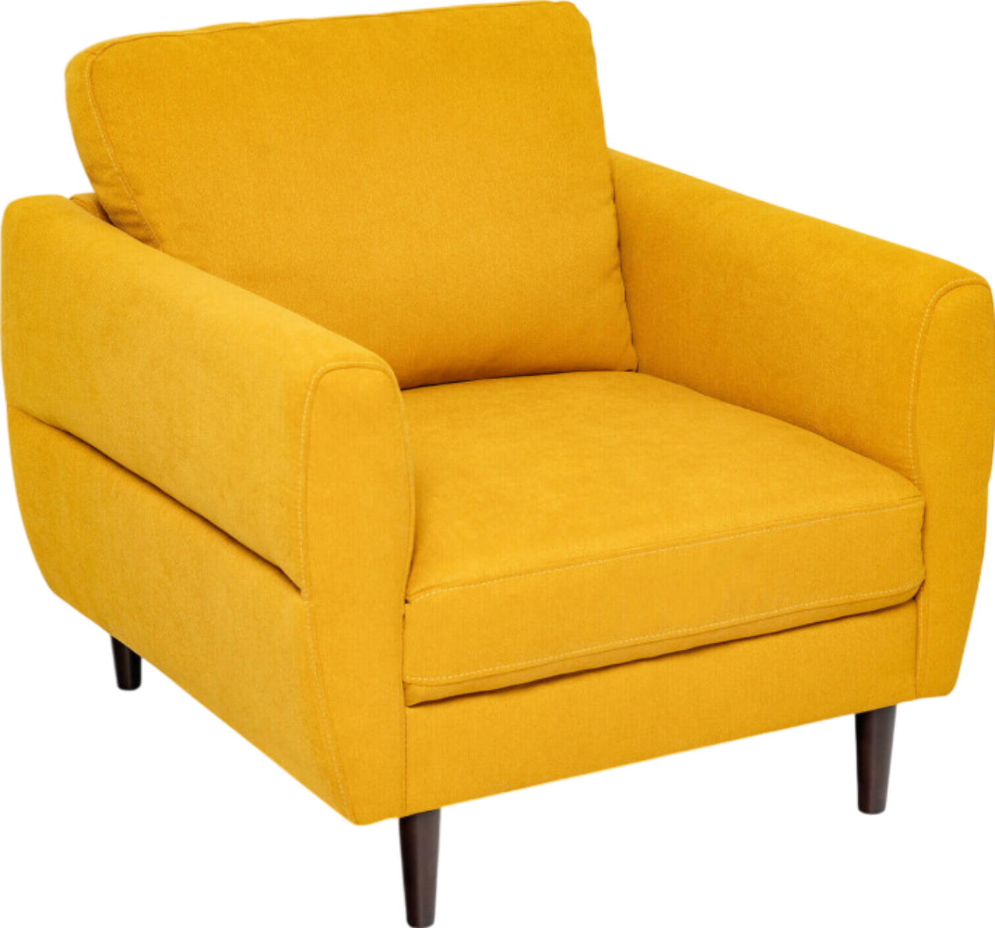 Costway Single Sofa Modern Upholstered Fabric Accent Armchair with Solid Wood Frame New - HV10186WL-22NY