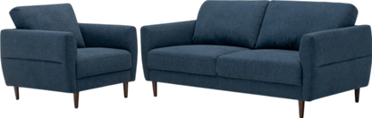 Costway Sofa Set 2-Piece Modern Upholstered Fabric Loveseat and Armchair with Solid Wood Frame New - HV10186WL-NY+