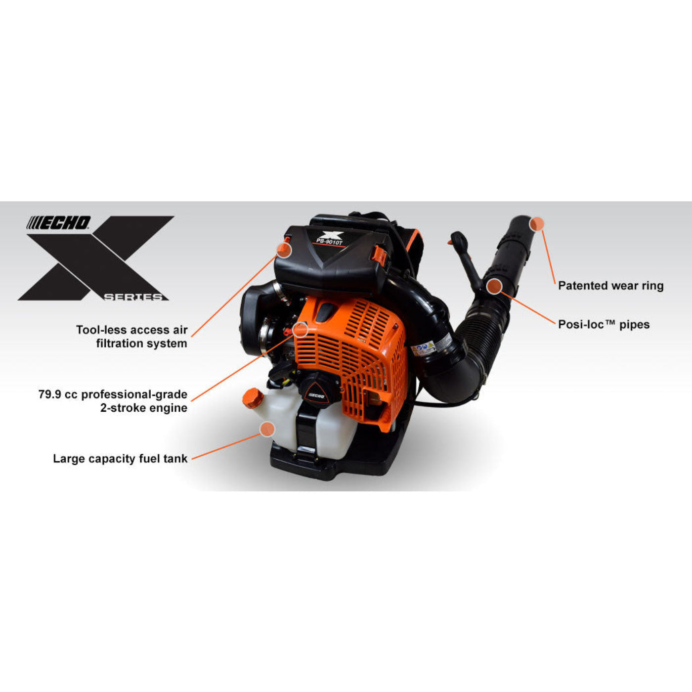 Echo (Industry's Most Powerful) Backpack Blower - PB-9010T