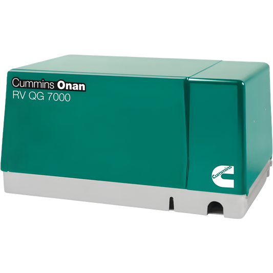 Cummins Onan QG 7000 7kW EFI RV Generator 7HGJAA-97 RV Gas Single Phase 120 Volt Air Cooled 30A & 30A Breaker New