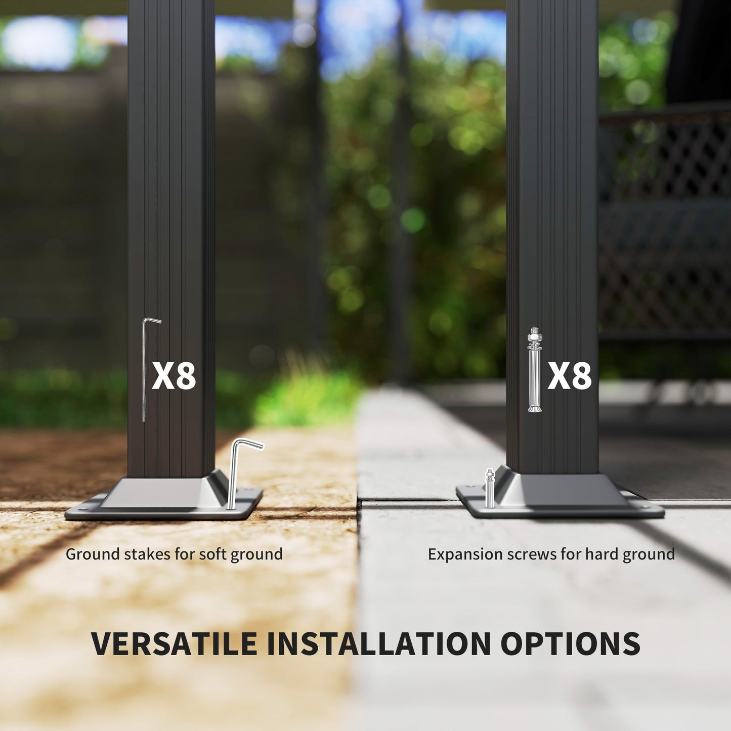 Outsunny 13' x 13' Aluminum Retractable Pergola Canopy, for Garden Patio Backyard Deck, Gray - 84C-567V00GY