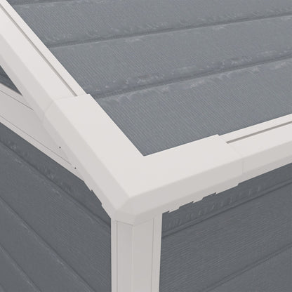 Outsunny 6' x 4.5' Plastic Outdoor Storage Shed with Window, Lockable Doors and Vents, Gray - 845-953V00GY