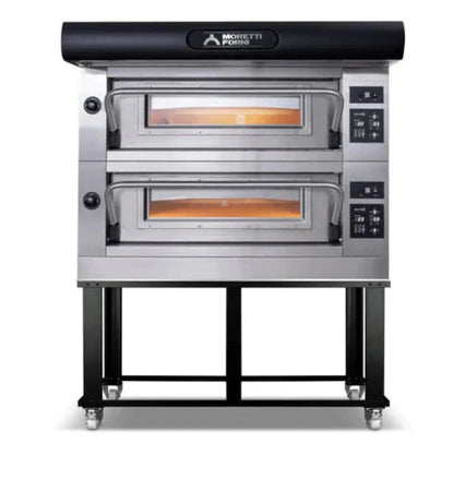 AMPTO Electric Pizza Oven Amalfi 38'' x 41'' x 7'' (Chamber) 208/240/60/3 - 2 Decks with tray guide base - AMALFI C2