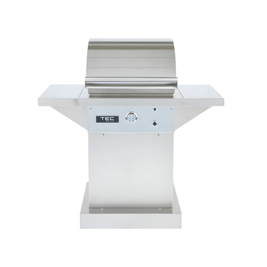TEC Grills 26" Sterling Patio On Stainless Pedestal With Side Shelves (46") - STPFR1LPPED