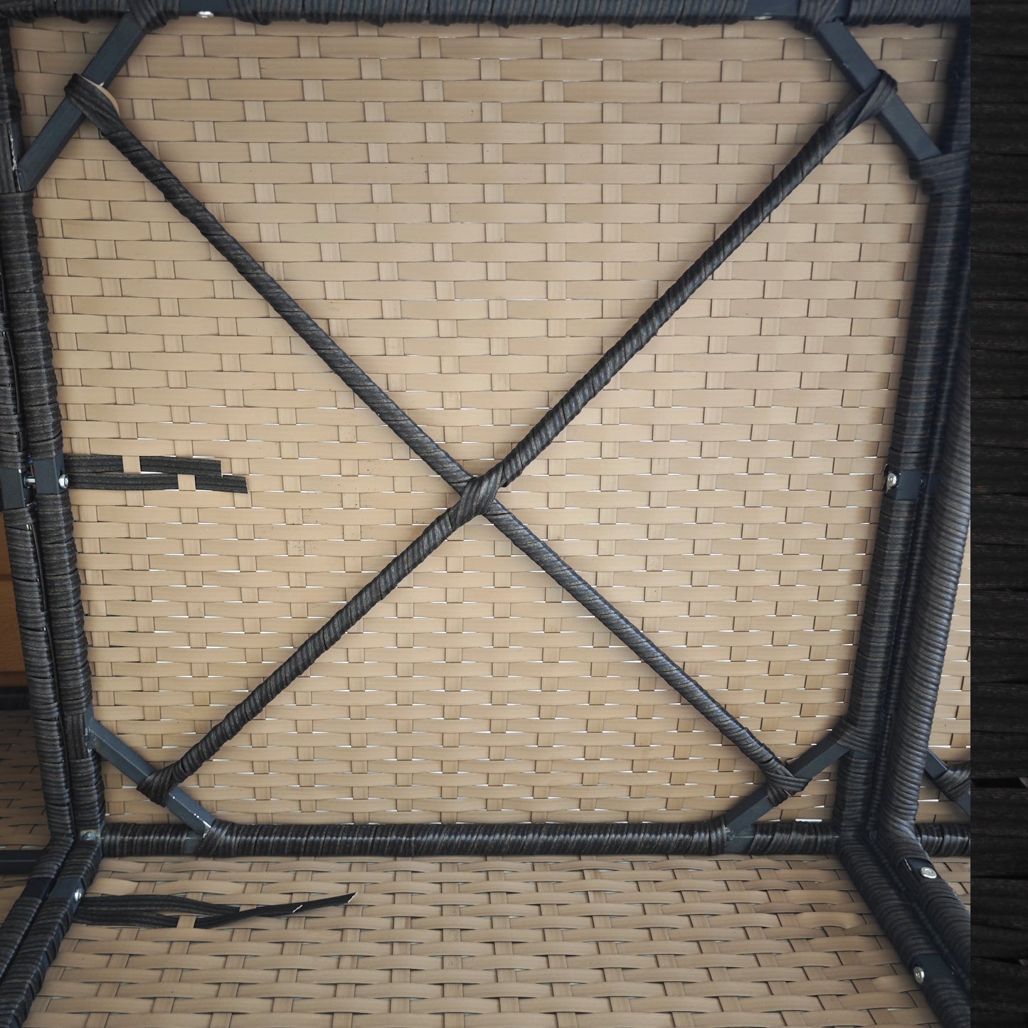 Outsunny 3-Seat Outdoor PE Wicker Sofa with Cushions, Wide Armrests, Beige - 860-304V00BN