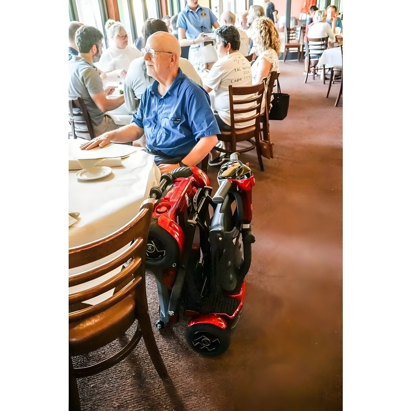 EV Rider TeQno 270W Automatic Folding 4-Wheel Mobility Scooter