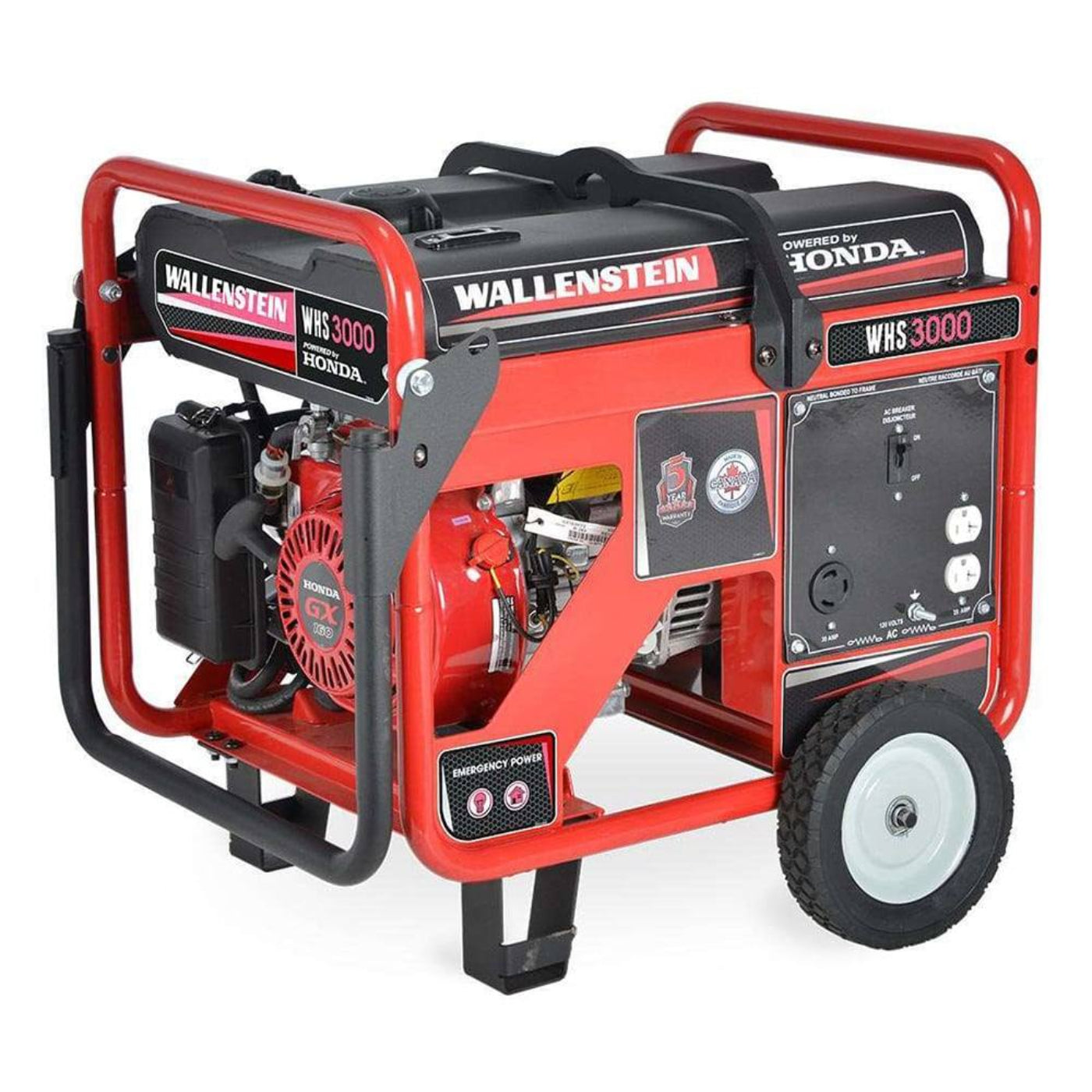 Wallenstein WHS3000 Residential Generator 2500 Watts Honda - WHS3000