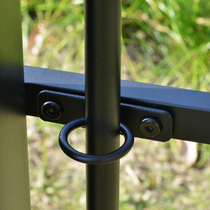 Outsunny 12' x 10' Retractable Pergola Canopy, Sun Shade, Unique Design, Metal Shelter, Beige - 84C-242V01