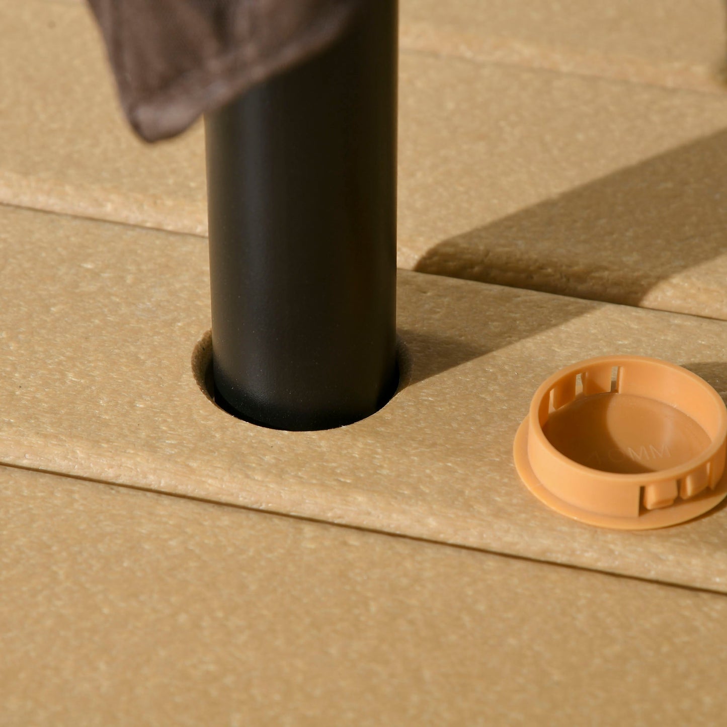 Outsunny 5 Piece Aluminum Frame Patio Dining Set for 4 with Umbrella Hole, Yellow - 84G-348V00YL