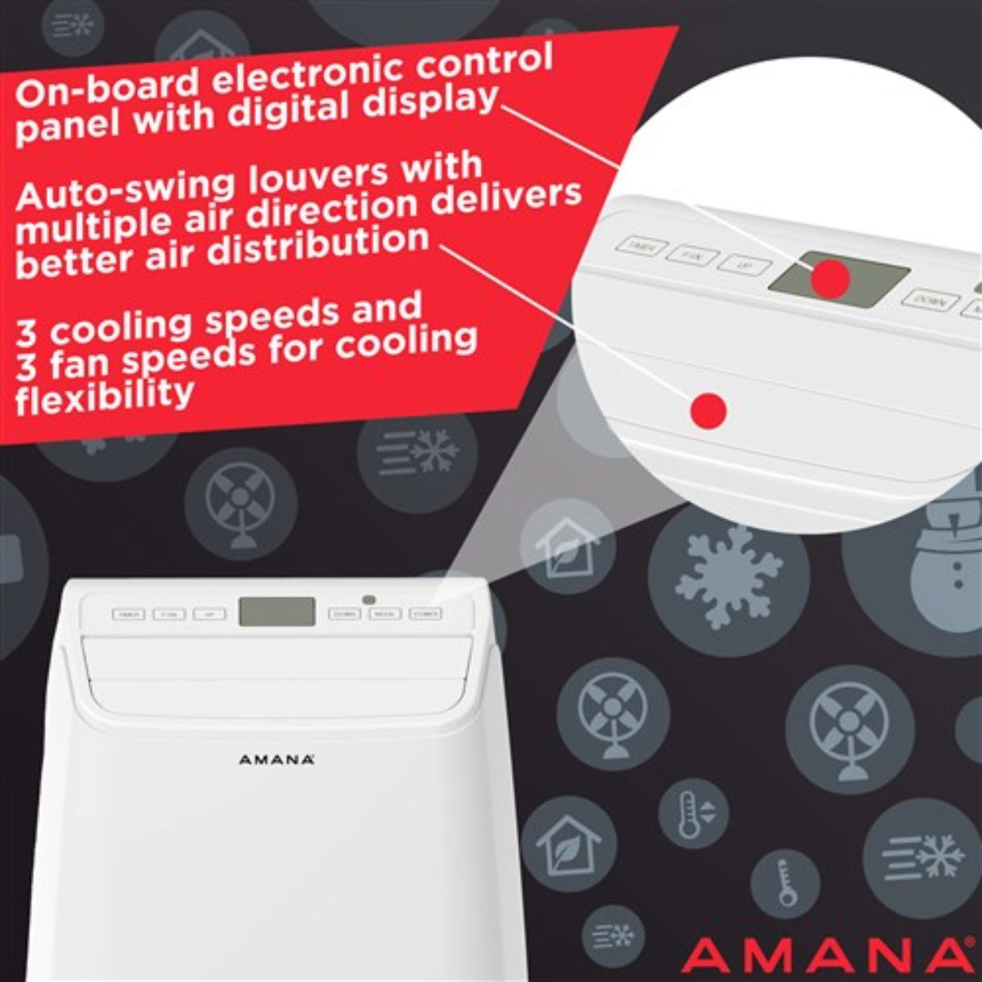 Amana - 13,000 BTU Portable AC  -  AMAP141AW