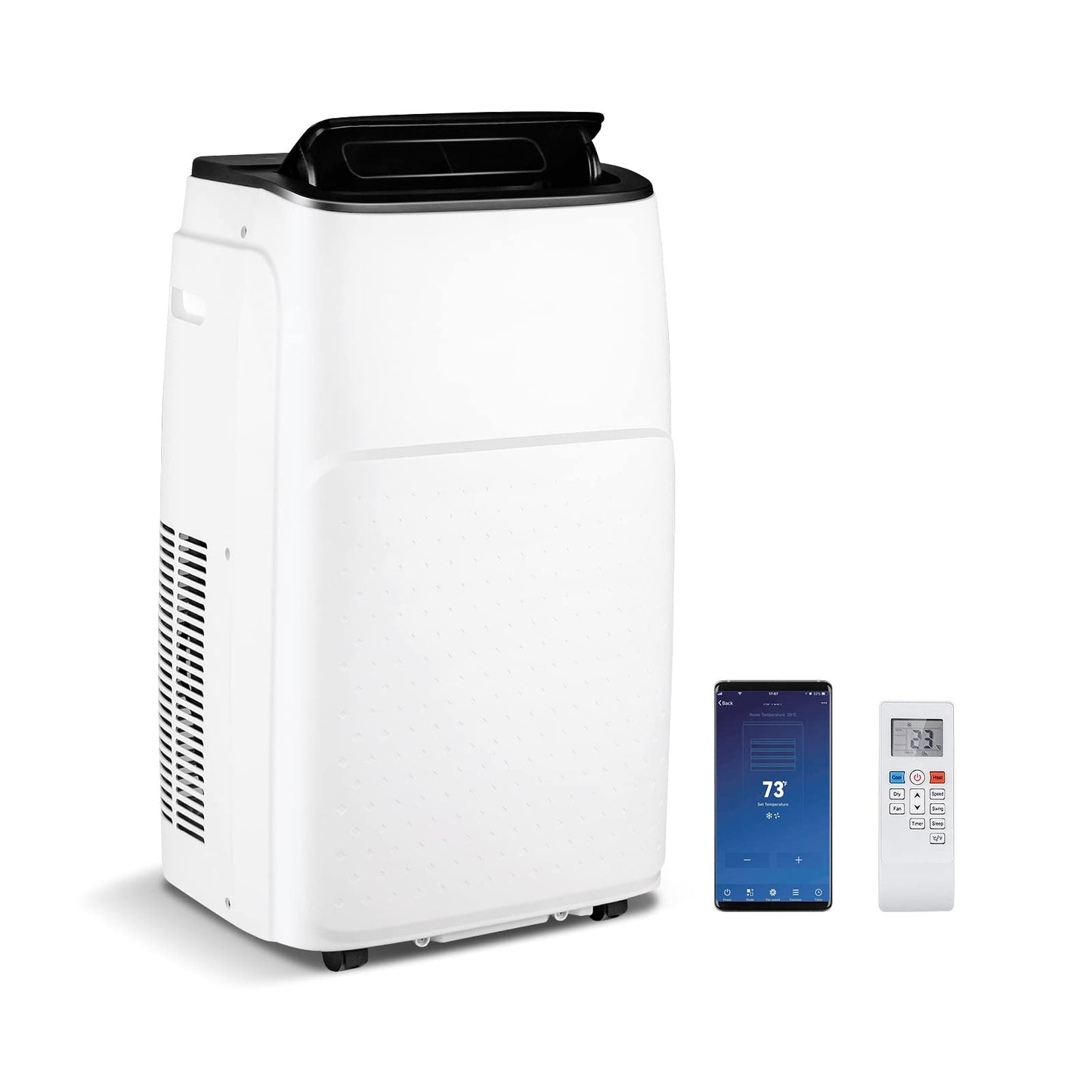Tangkula Smart Portable Air Conditioner & Heater 13000 BTU, 4-in-1 Stand up AC Unit - FP10269US-WH