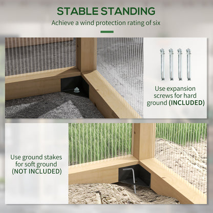 Outsunny 6.5' x 4' x 6.7' Outdoor Greenhouse with Wood Frame, Automatic Temperature Window and Lockable Door - 84H-020V00ND