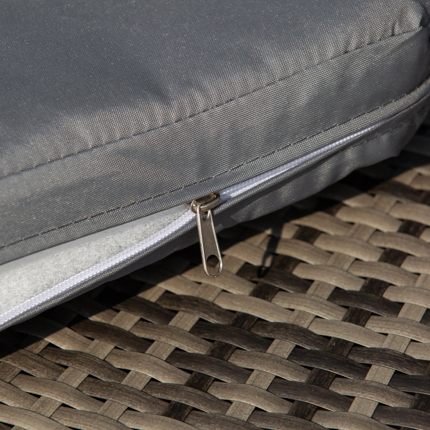 Outsunny 4-Piece Round Convertible Daybed with Adjustable Canopy, Sectional Sofa, 2 Chairs, Table, Dark Gray - 862-021CG