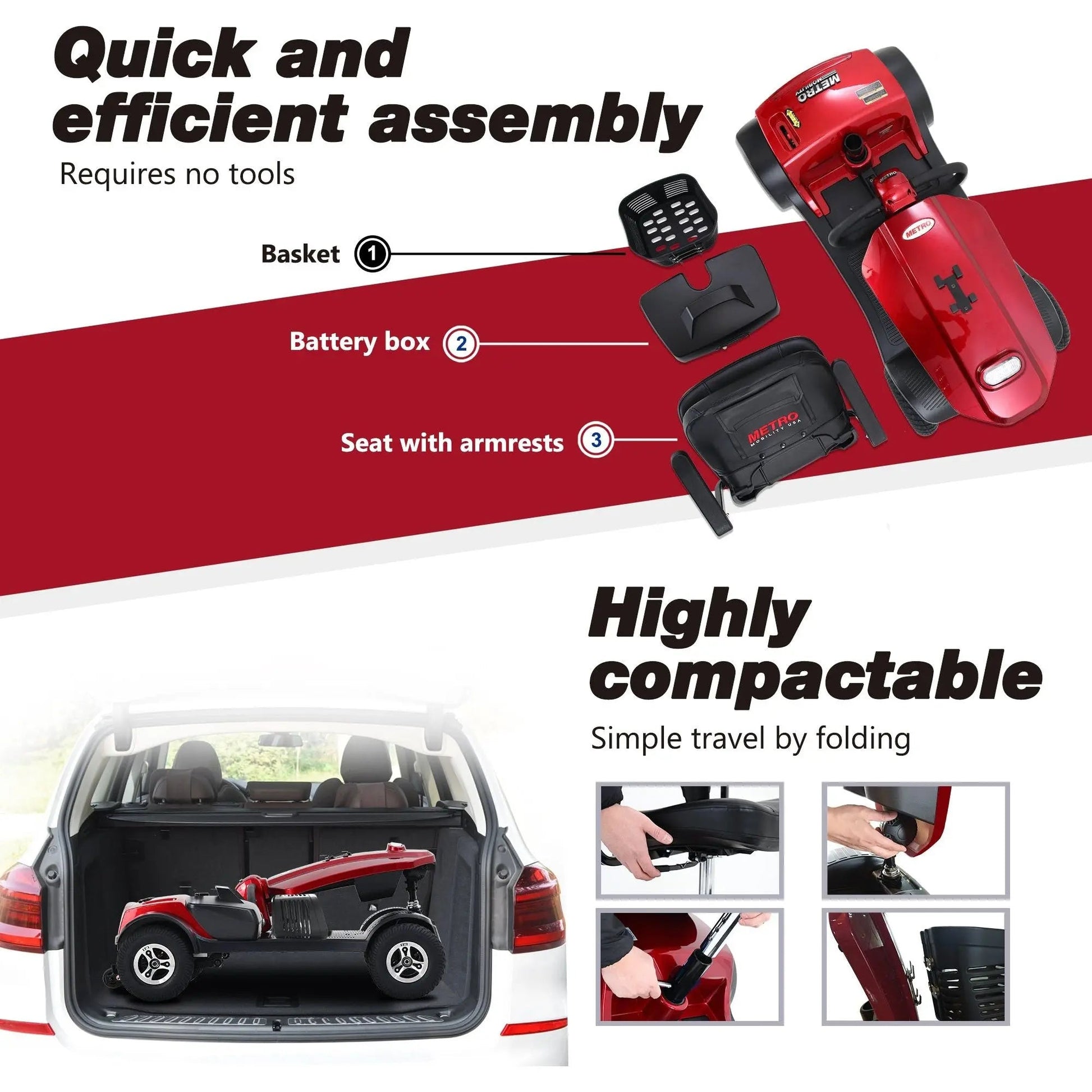 Metro Mobility MAX PLUS Full-Size 4-Wheel Mobility Scooter