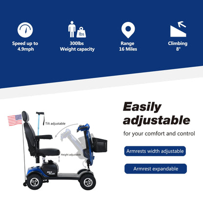 Metro Mobility MAX PLUS Full-Size 4-Wheel Mobility Scooter